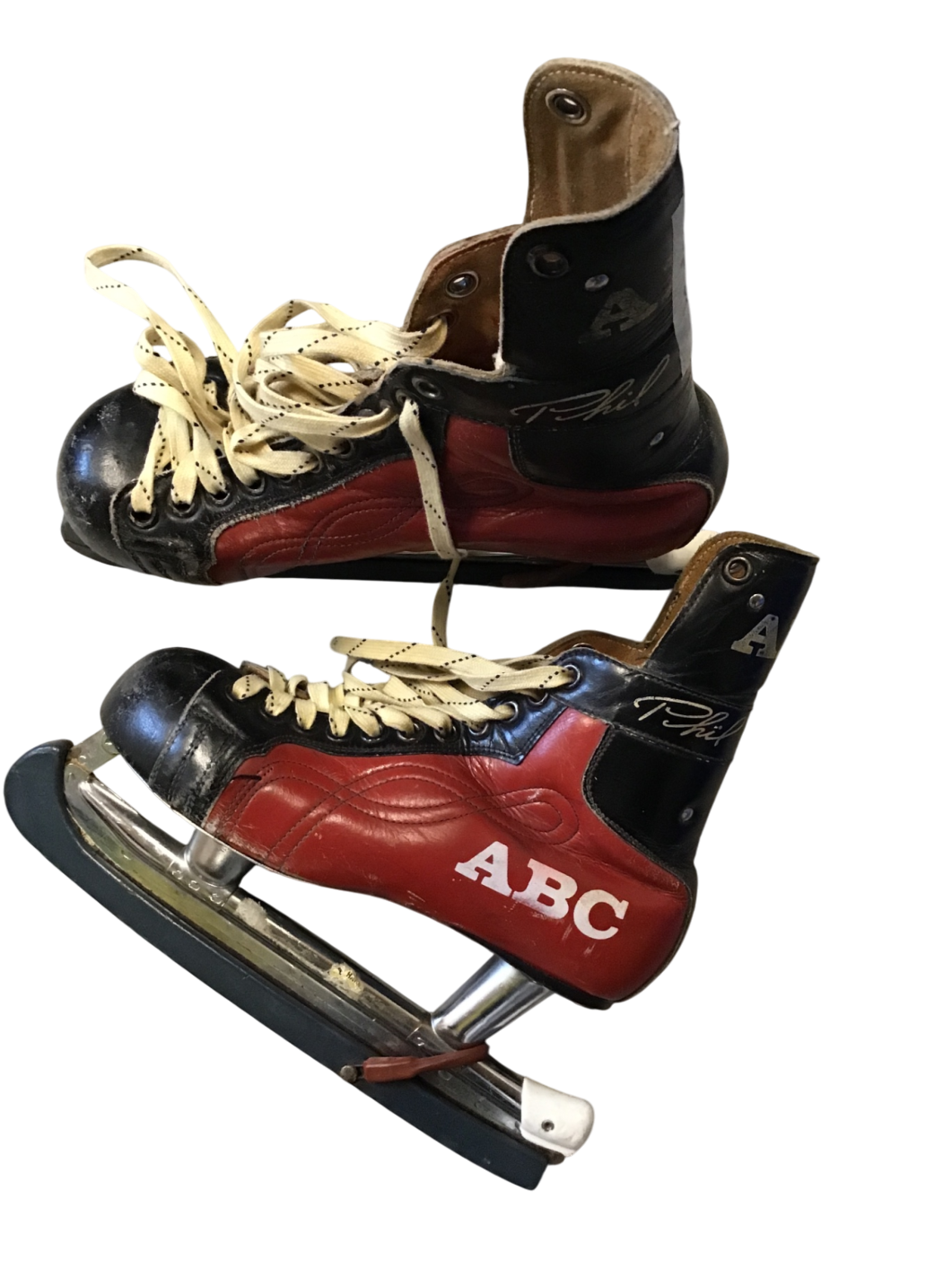 ABC Skridskor 24,5 cm Red, black and beige