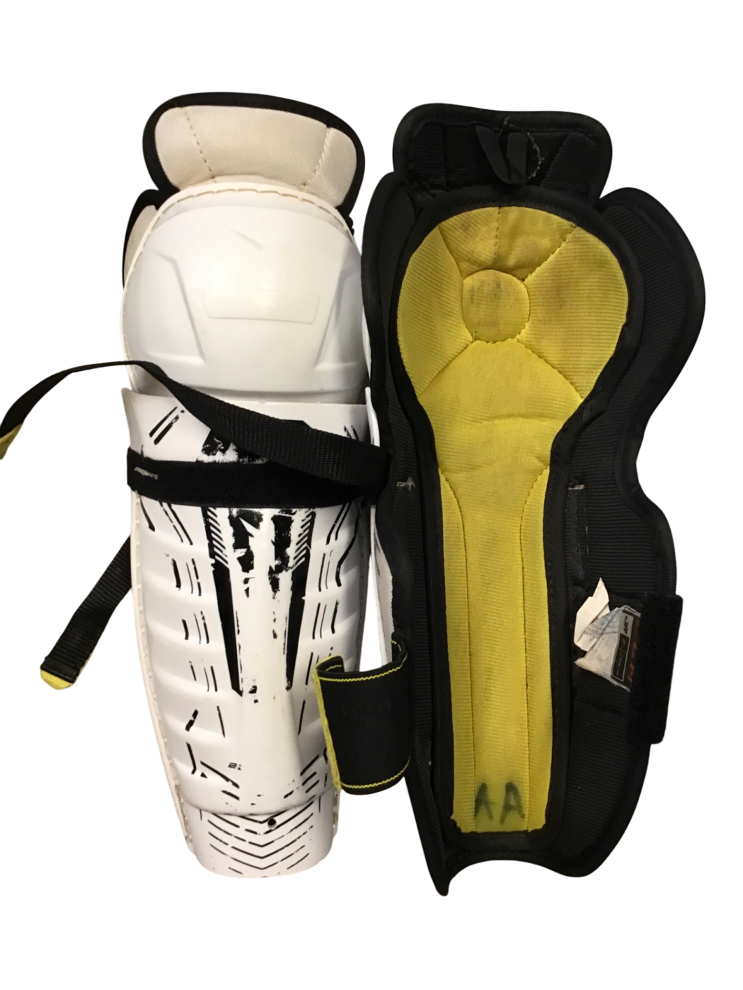 CCM 3792 Benskydd 28 cm Vit och svart