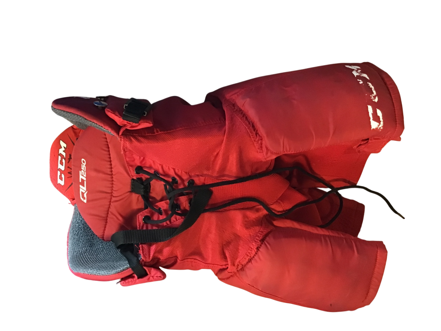 CCM QLT250 Hockeybyxor JR Small Röda