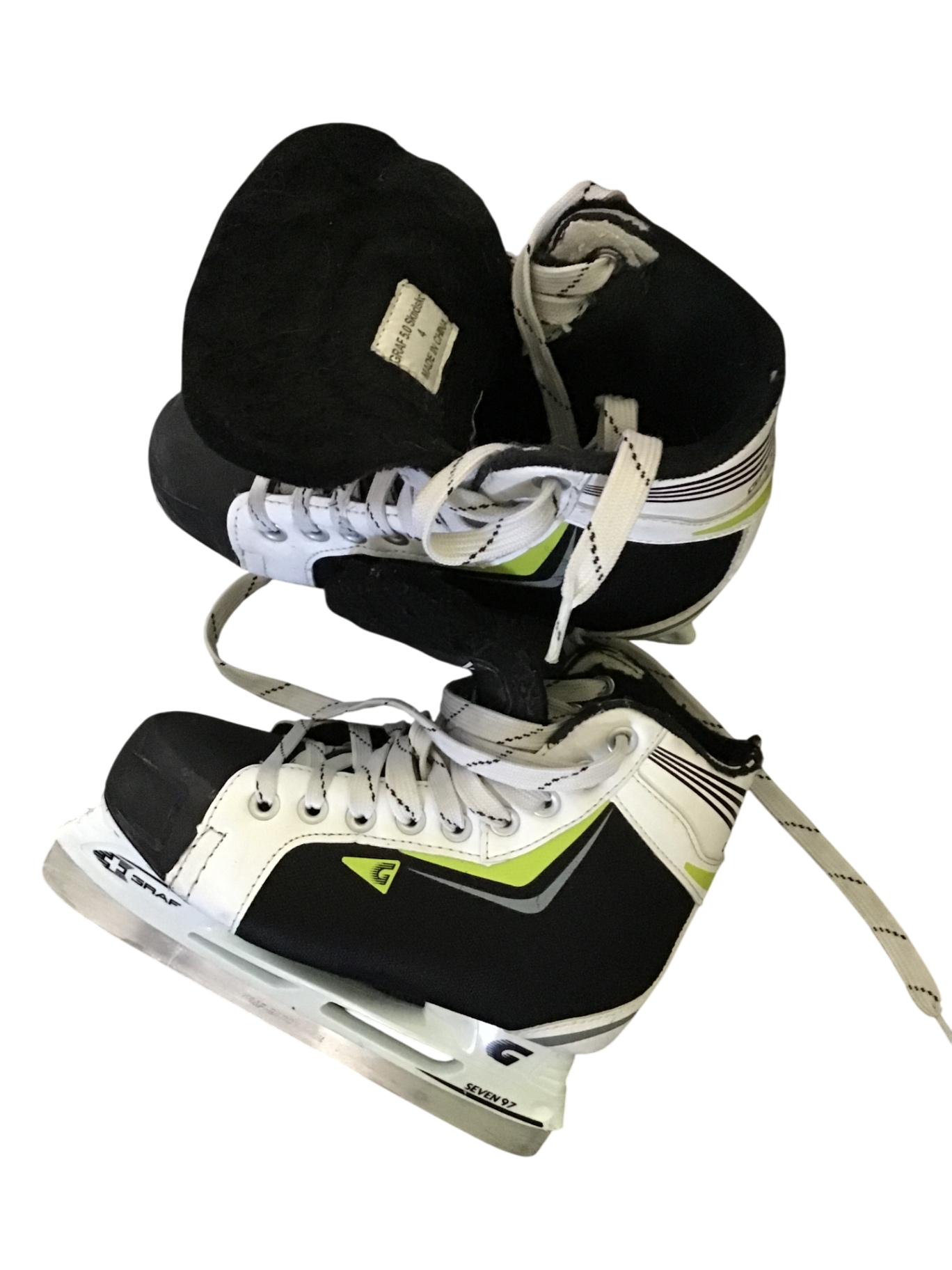 Graf 5.0 Skridskor 23 cm Black and white