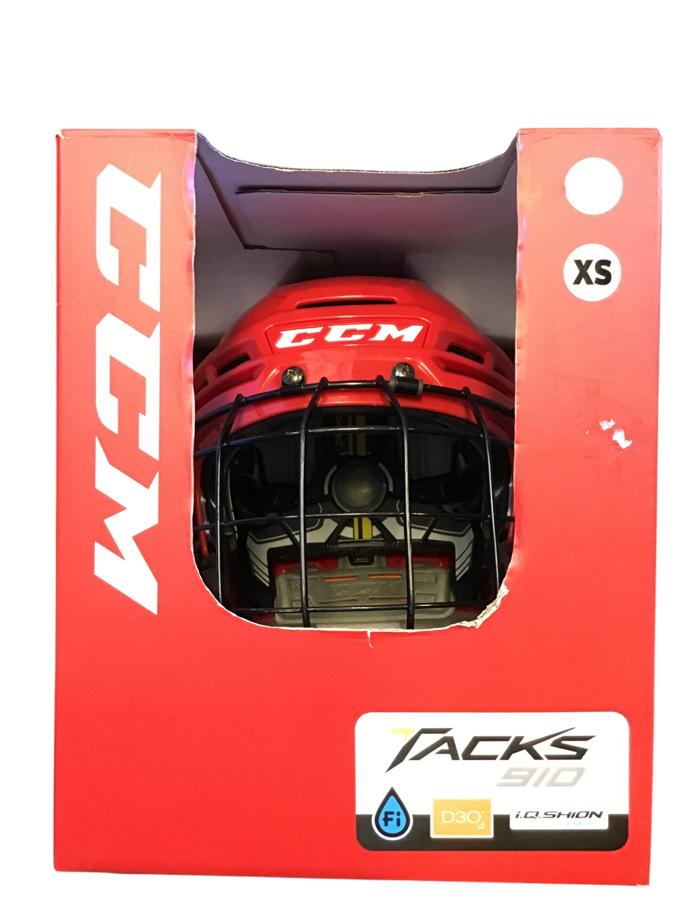 CCM Tacks 910 Hjälm XS Röd