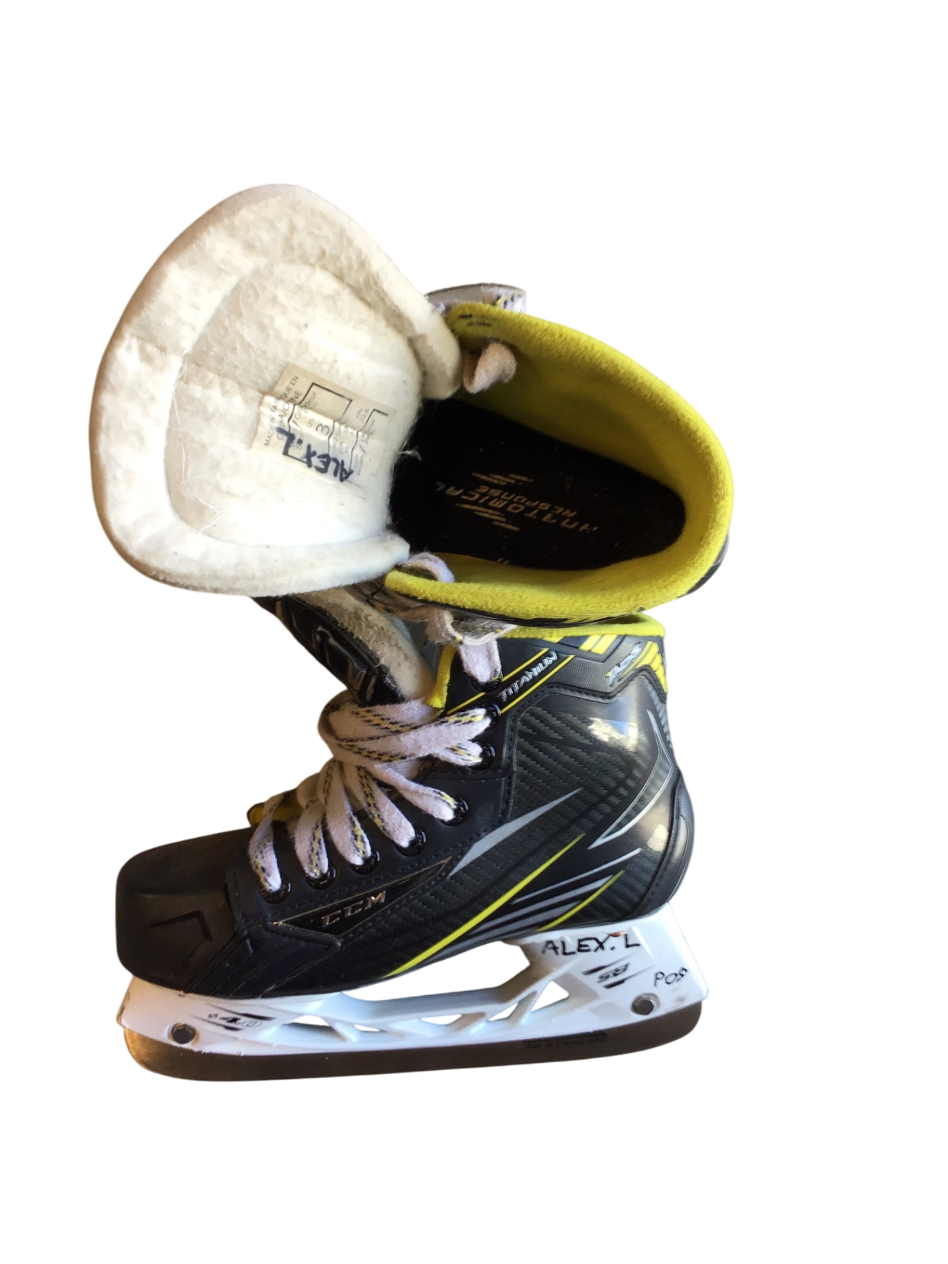 CCM Titanium Tacks Skridskor 22,5 cm Black and yellow