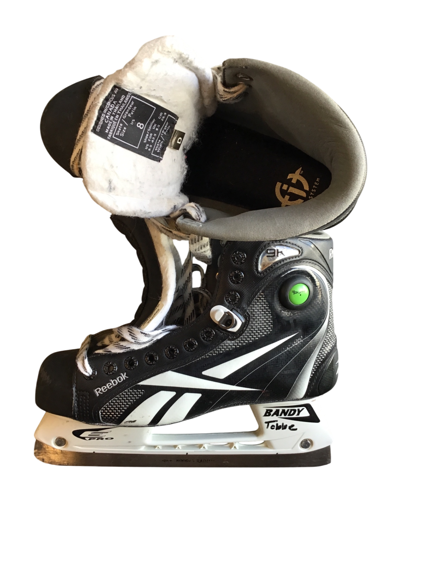 Reebok 9k Skridskor 27 cm Silver and Black