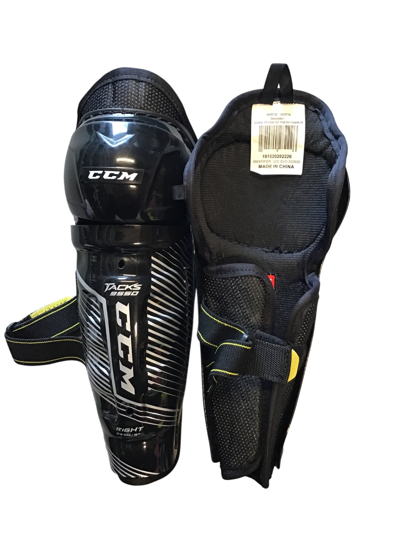 CCM Tacks 9550 Benskydd 23 cm Svarta