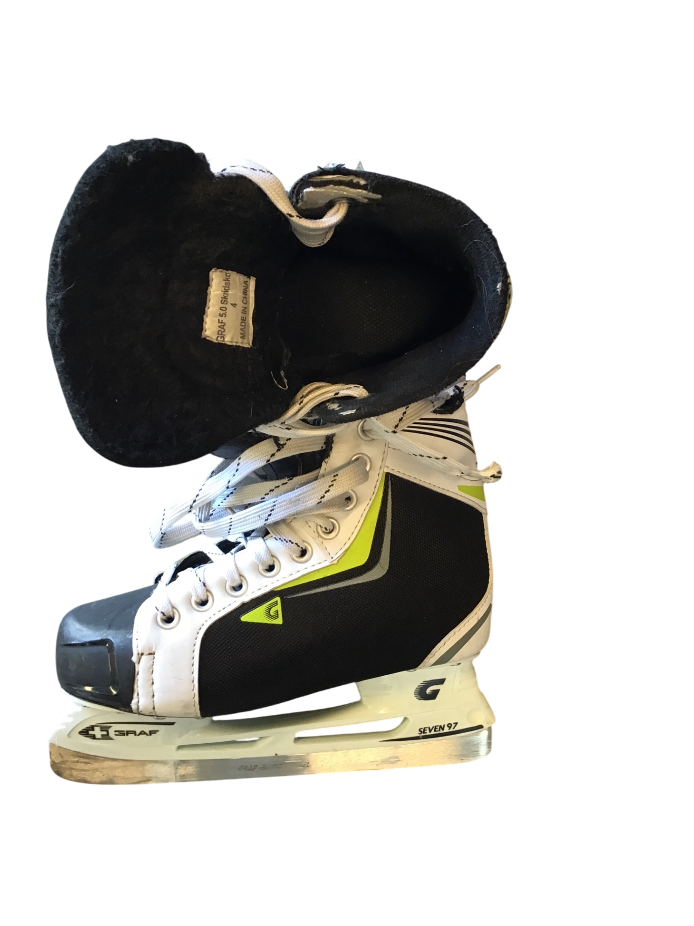 Graf 5.0 Skridskor 23 cm Svart vit