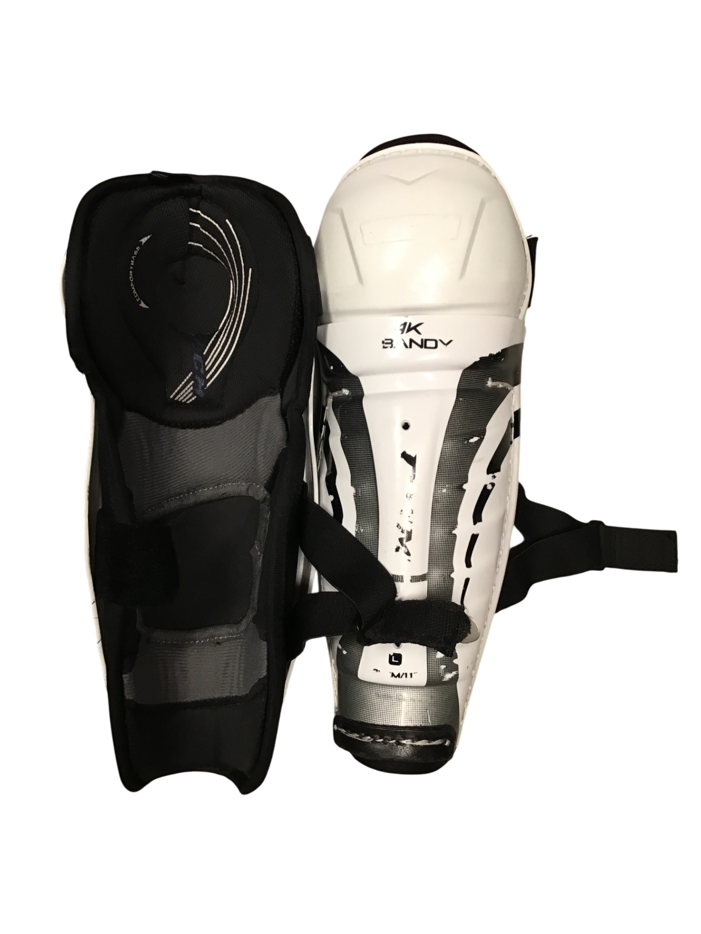 CCM Benskydd 28 cm Vit svart