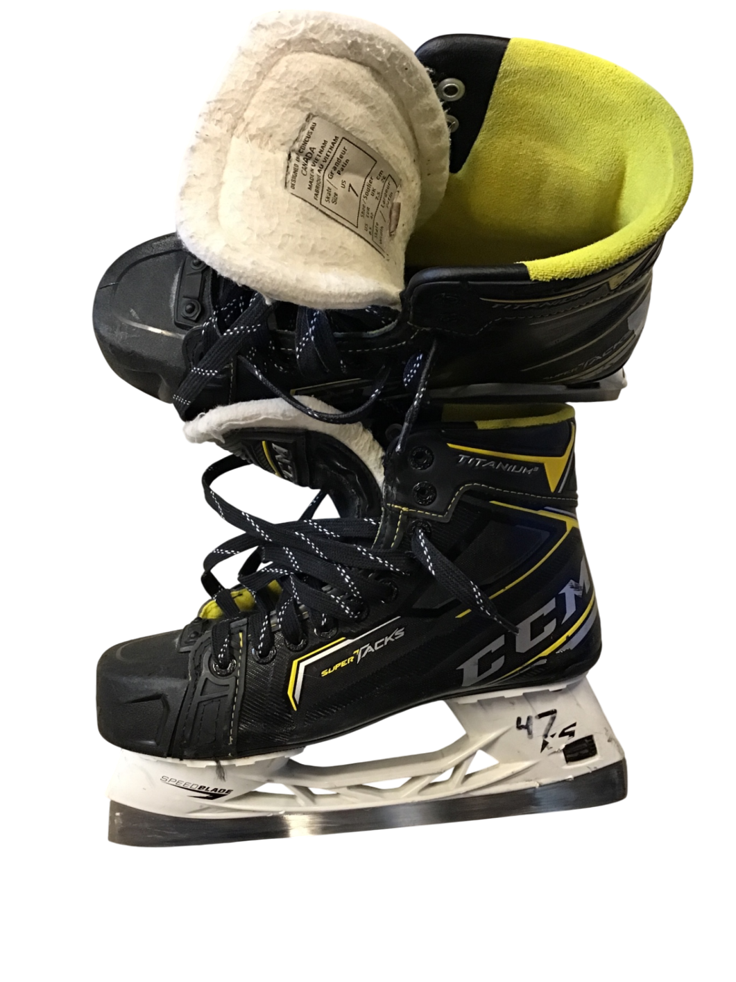 CCM Super Tacks Titanium 3 Skridskor 26 cm Black and yellow