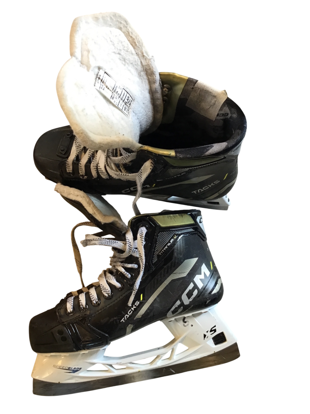 CCM Super Tacks Titanium V Skridskor 26 cm Black and white