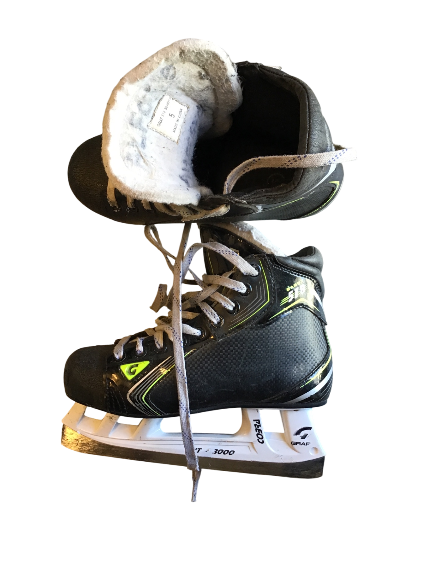 Graf 518 Skridskor 24 cm Svart