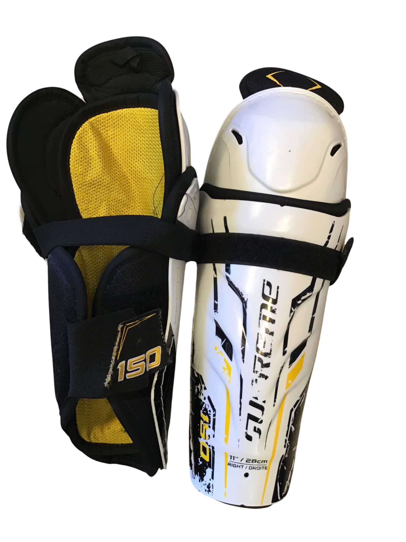 Bauer Supreme 150 Benskydd 28 cm Vit svart