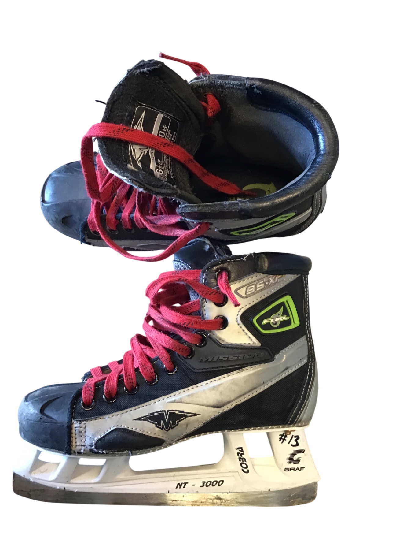 Mission 95-XP Skridskor 25 cm Svart grå