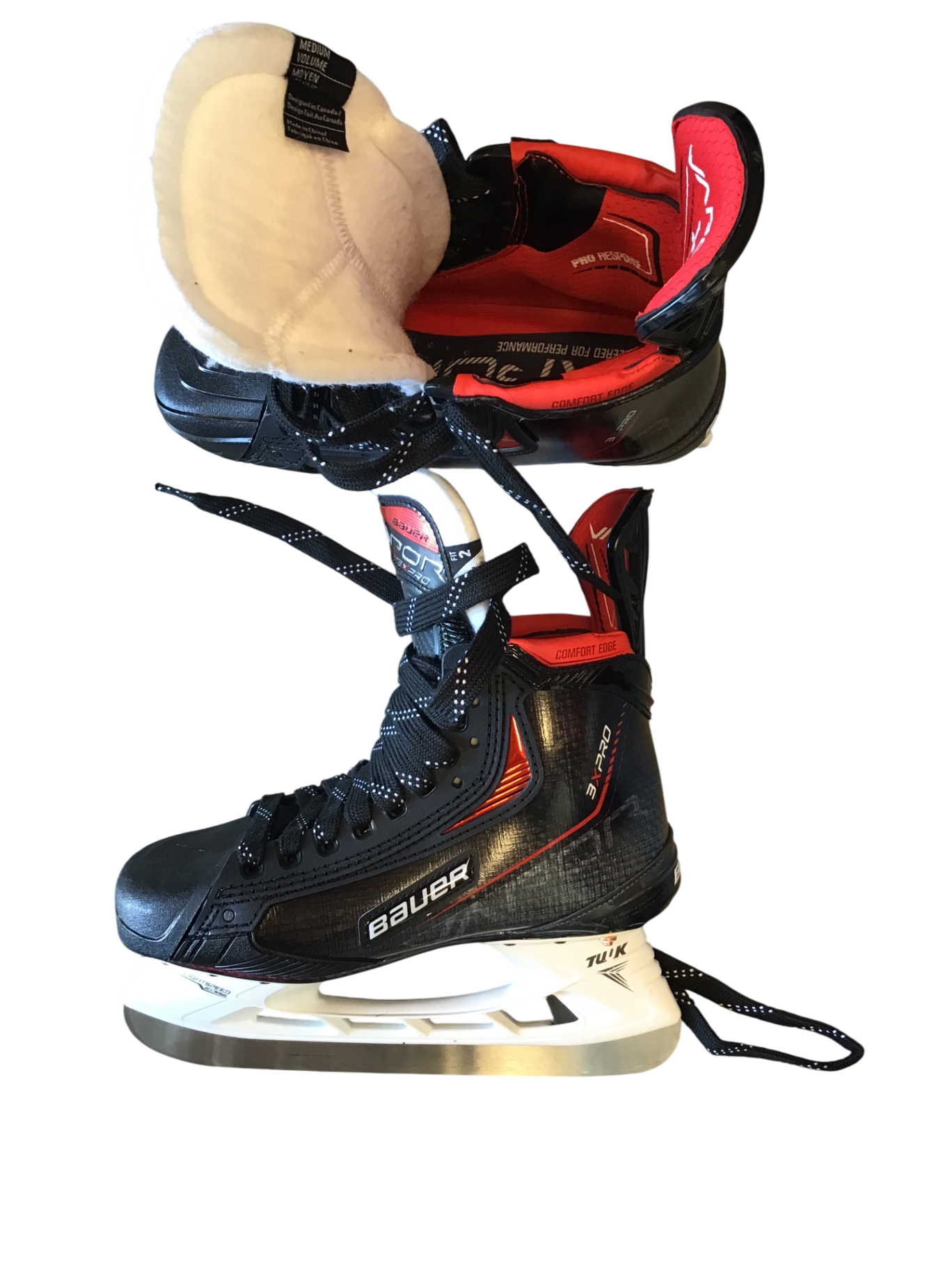 Bauer Vapor 3X Pro Skridskor 24,5 cm Svart röd