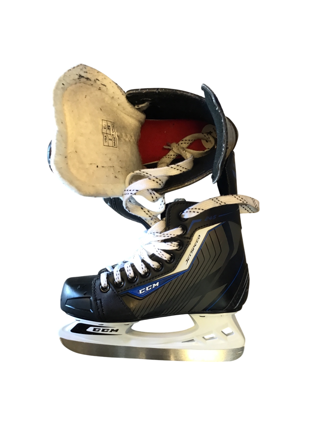 CCM Jetspeed 245 Skridskor 22 cm Svart grå