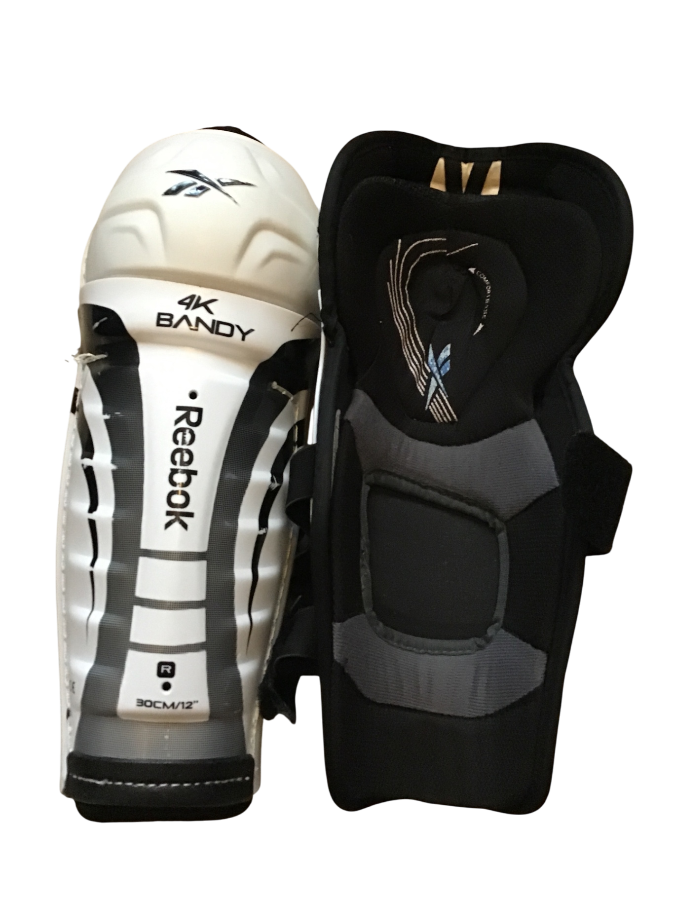 Reebok 4K bandy Benskydd 30 cm Vit