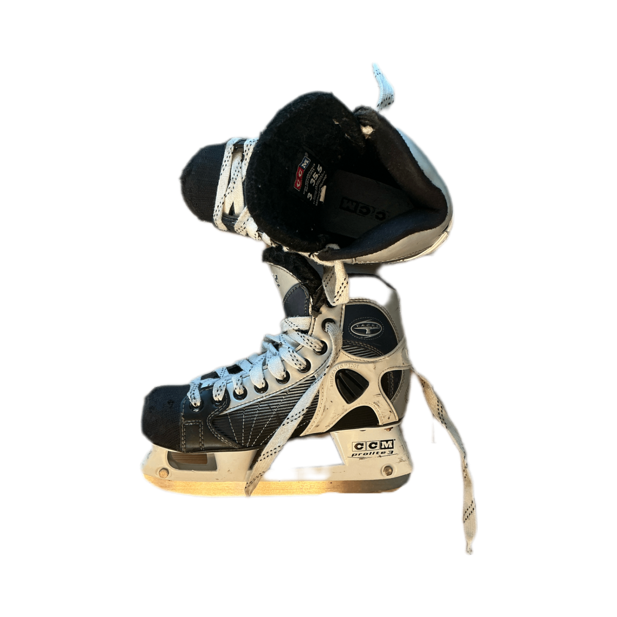 CCM Tacks Skridskor 23 cm Vit svart